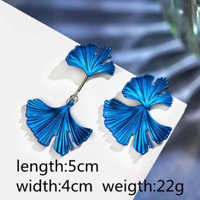 Новые богемные винтажные синие красные цветы большие серьги гвоздики Модные