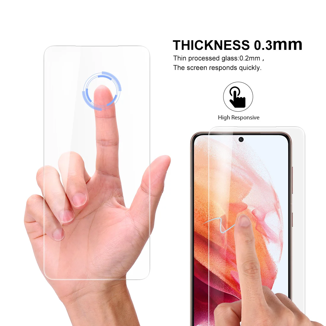 screen protector with fingerprint unlock for samsung galaxy s21 s21 s21ultra 5guv glass film full cover 3dcurved tempered glass free global shipping