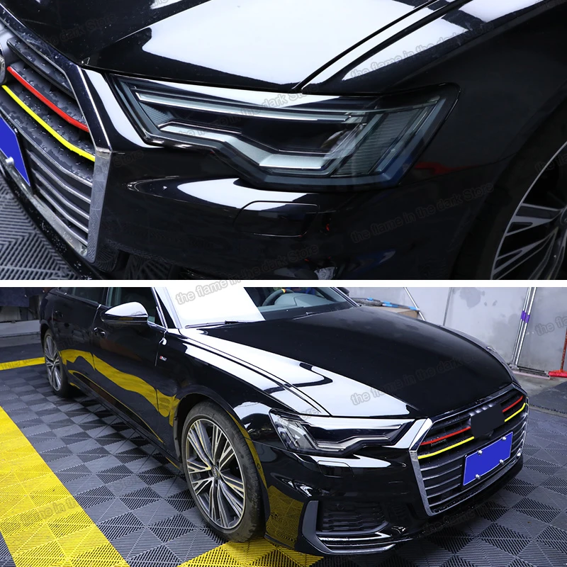 

Lsrtw2017 TPU Transparent Black Car Headlight Film Protective Sticker for Audi A3 S3 2014 2015 2016 2017 2018 2019 2020 sticker