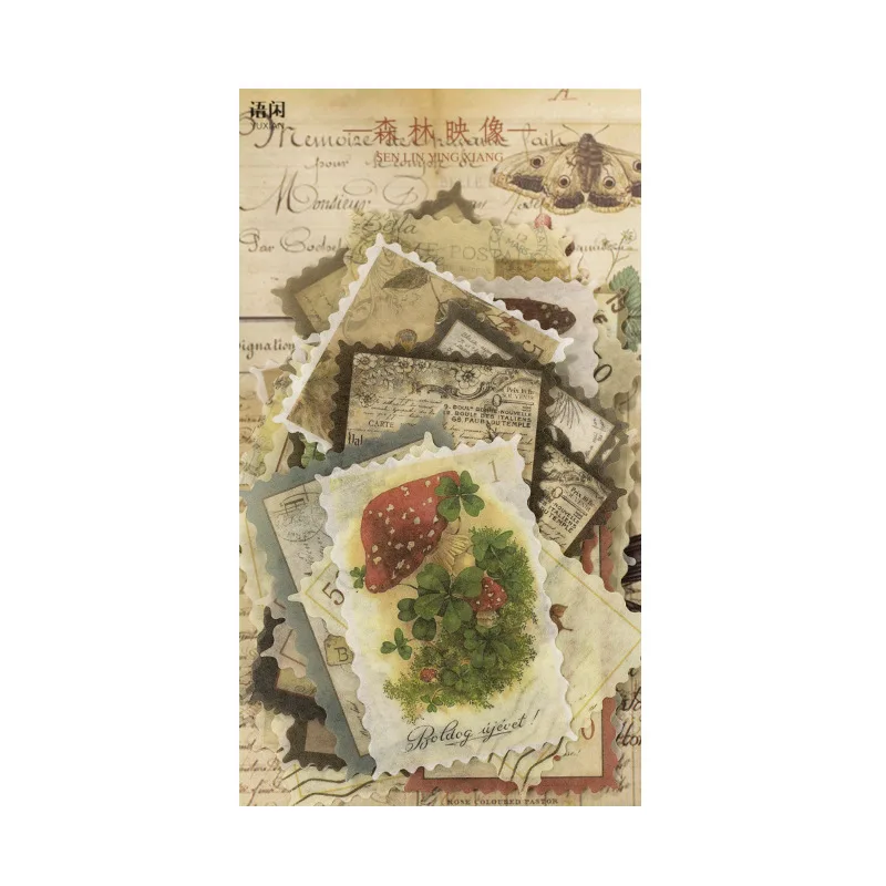 

60pcs/lot Kawaii Stationery Stickers Retro Mushroom Diary Planner Decorative Mobile Stickers Scrapbooking DIY Craft Stickers