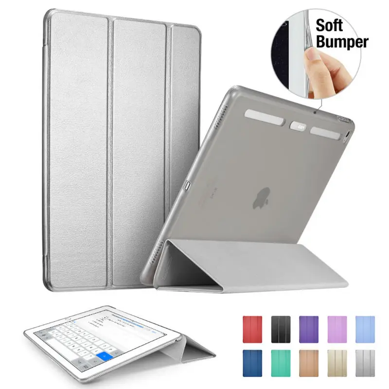 Чехол для iPad mini 4, ESR из искусственной кожи, полупрозрачная задняя крышка, гибридный [мягкий уголок] [ультра тонкий] Цветной смарт-чехол для iPad mini 4 - Цвет: Metallic Silver