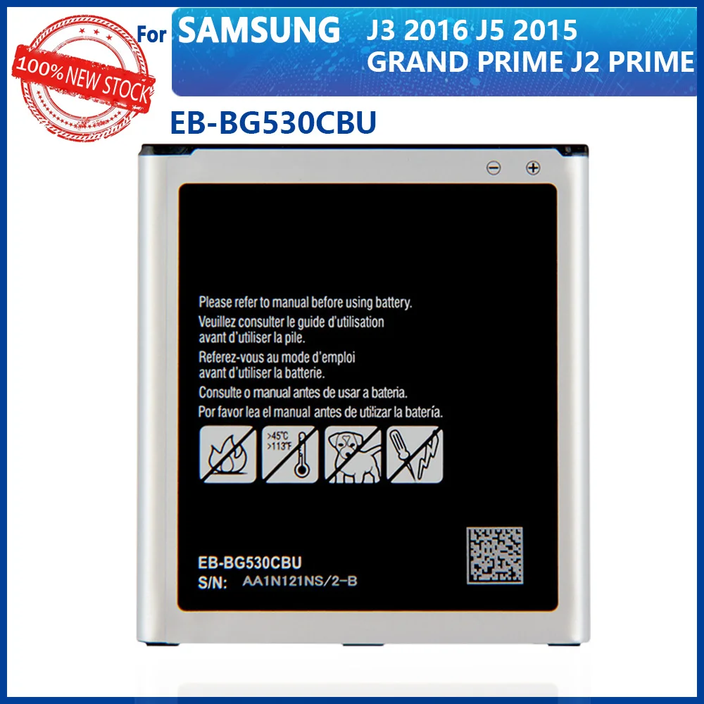 

100% Original 2600mAh EB-BG530CBE For Samsung Galaxy Grand J3 2016 J320F G5308W G530 G531 J5 2015 J2 Prime G532 Phone Battery