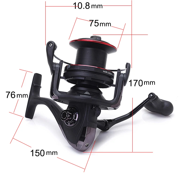 

YUYU Sea Fishing Spinning Reel 8000 9000 1000 Metal Spool 13+1BB Saltwater Catfish Surfcasting Fishing Reel Distant Wheel