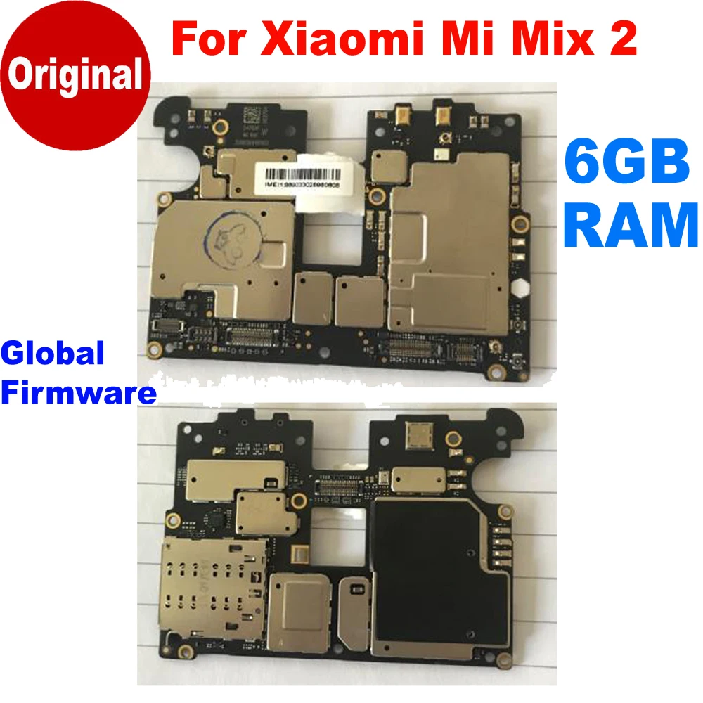 Оригинальная Рабочая материнская плата для Xiaomi Mi MIX 2 MIX2 Global ROM микросхемы