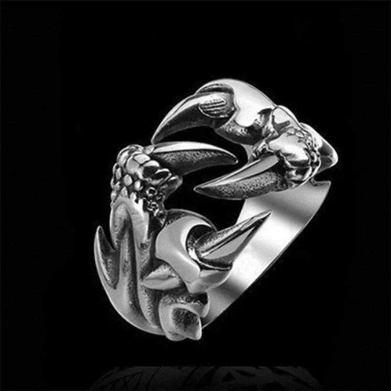 

Fashion Domineering Men's Dragon Claw Rings Tail Rings Adjustable Retro Style Gothic Hip Hop Locomotive Accessories Jewelry