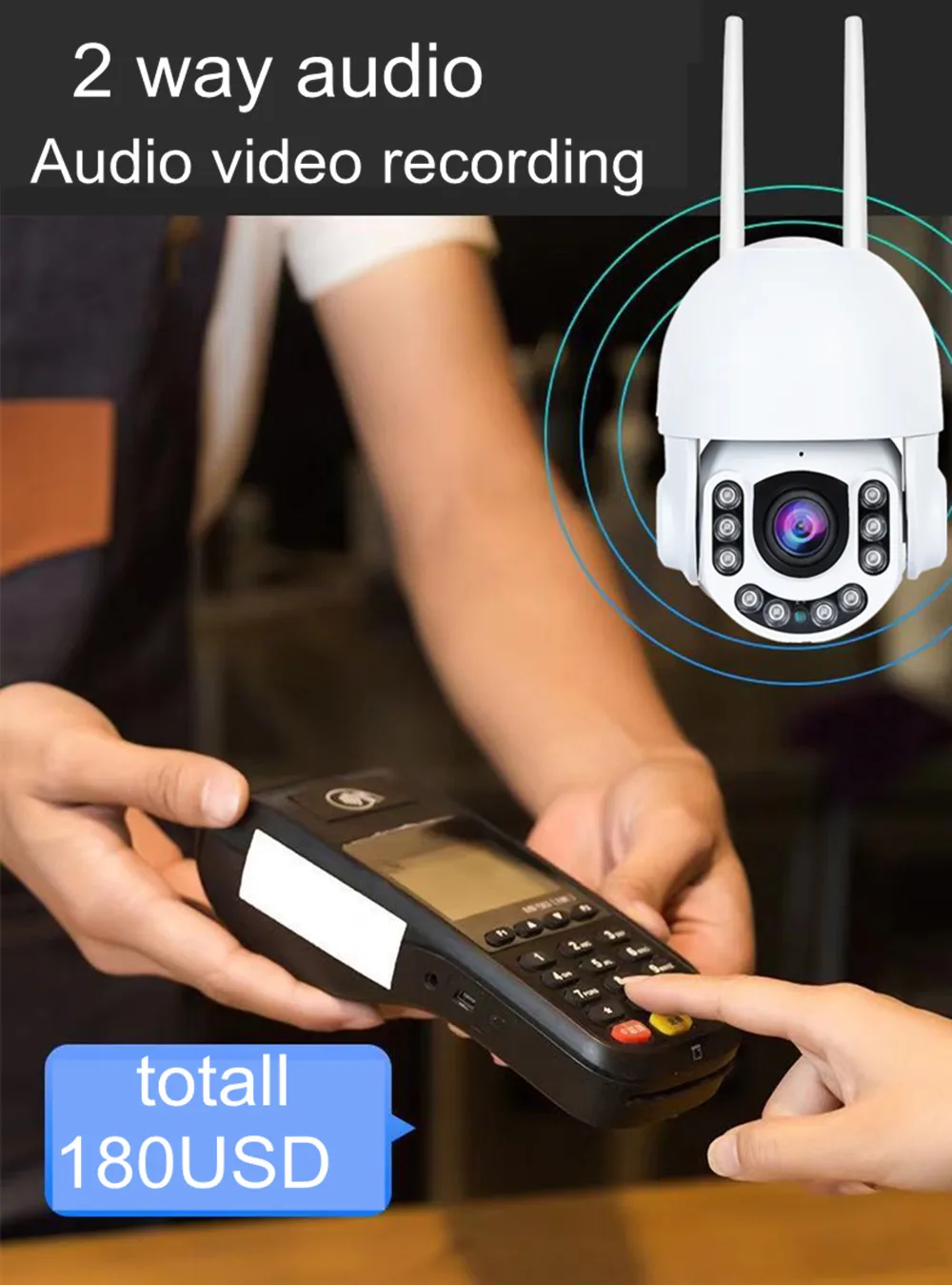 Wifi ip камера ptz 5mp 1080P HD безопасность наружная панорамирование наклон 4x zoom