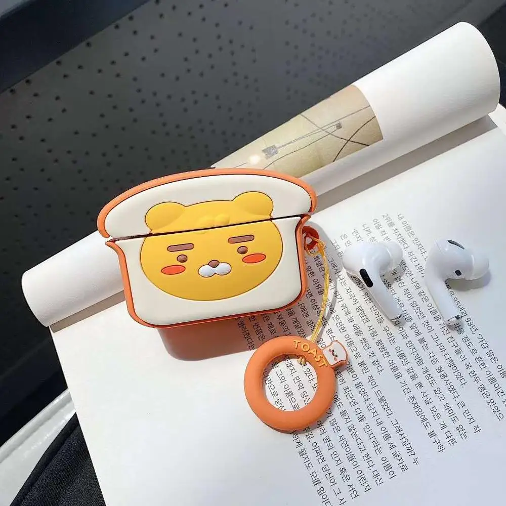 Чехол для Airpods Pro 3D с милым мультяшным львом томатом авокадо чехол Apple 1 2 3