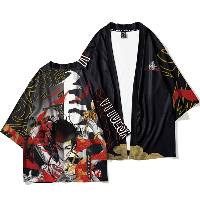 

Kimono Cardigan Men Haori Japanese Male Kimono Karate Yukata Kimono Shirt Men Traditional Japanese Kimonos Asian Clothes FF2713