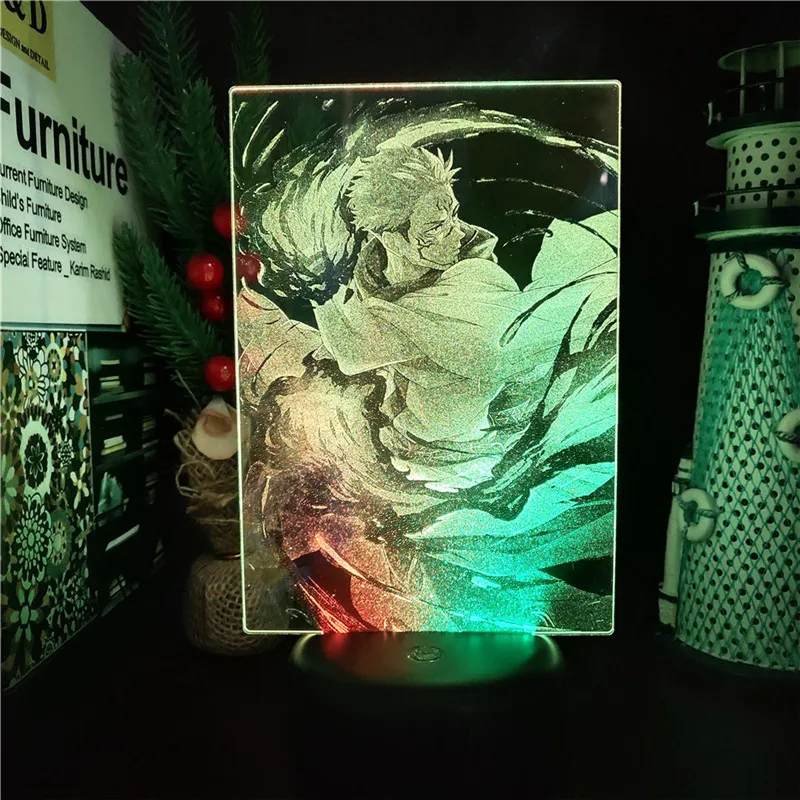 

Jujutsu Kaisen Ryomen Sukuna 3D Anime Figure Night Light Decoration Desk Lamp LED Lampara Luminaria Manga Lights Xmas Gift Lampe