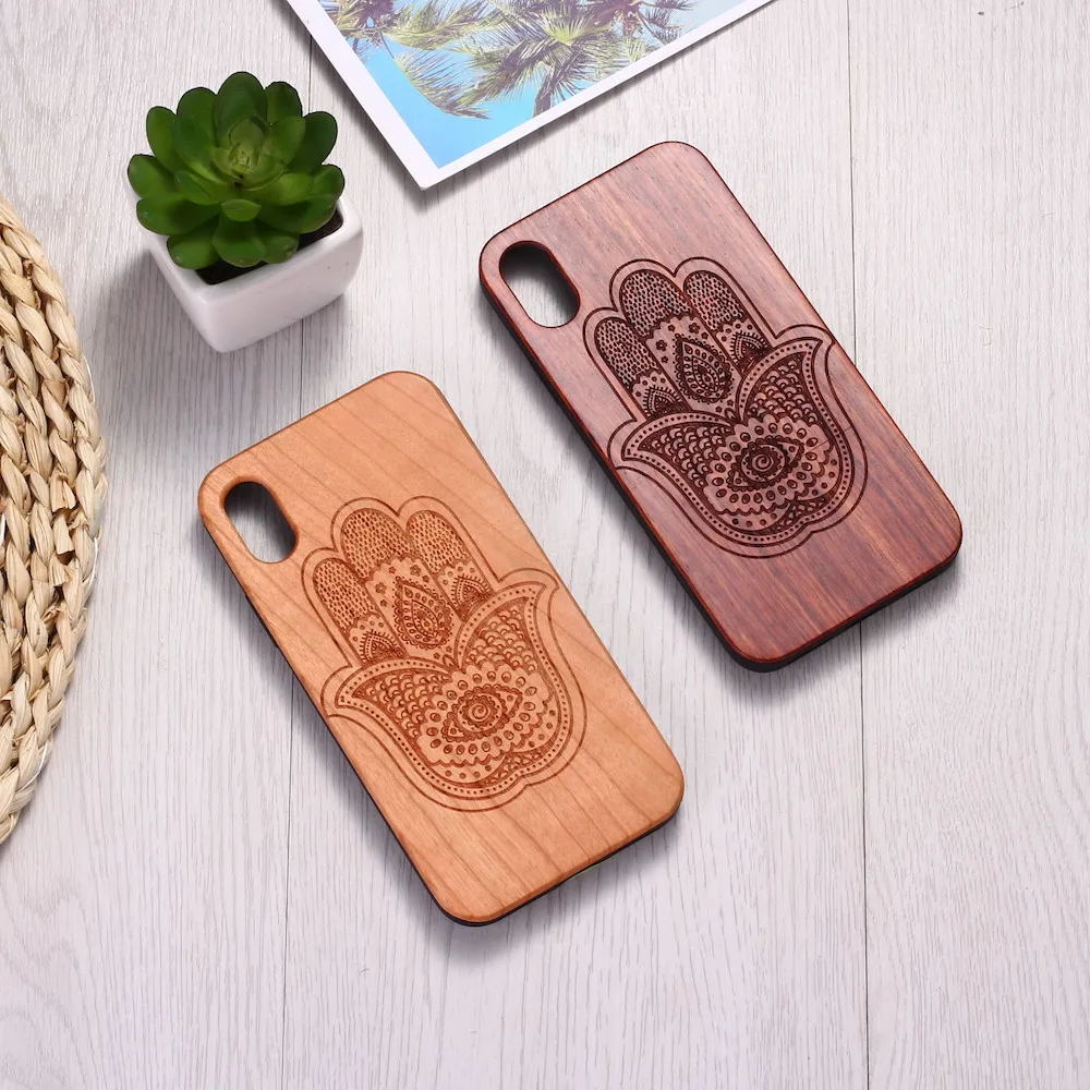 Henna винтажная ручная Мандала гравировка на дереве Coque Funda для iPhone12 6 6S 6Plus 7 7Plus 8 8Plus XR