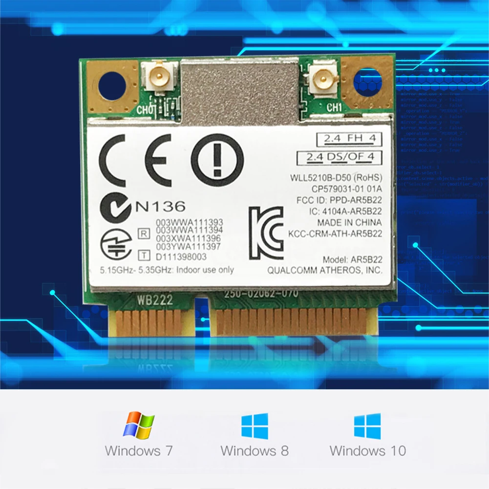 Беспроводной мини-адаптер PCI-E 300 Мбит/с 2 4 ГГц | Электроника