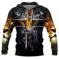 knight templar lion 3d printed hoodies fashion pullover men for women sweatshirts sweater cosplay costumes 07