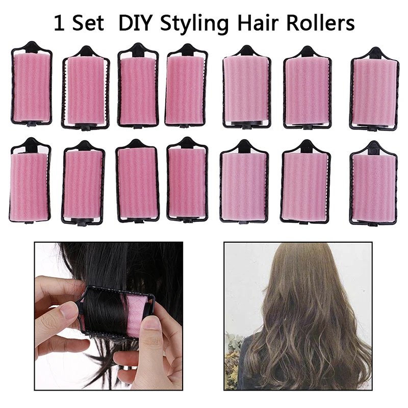 6/8Pcs Sponge Foam Cushion Diy Hair Styling Rollers Curlers Makers Twist Tool