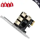 Позолоченная плата адаптера PCI от 1 до 4, USB 3,0, усилитель концентратора PCI Express PCIE, переходник-карта для майнинга биткоинов