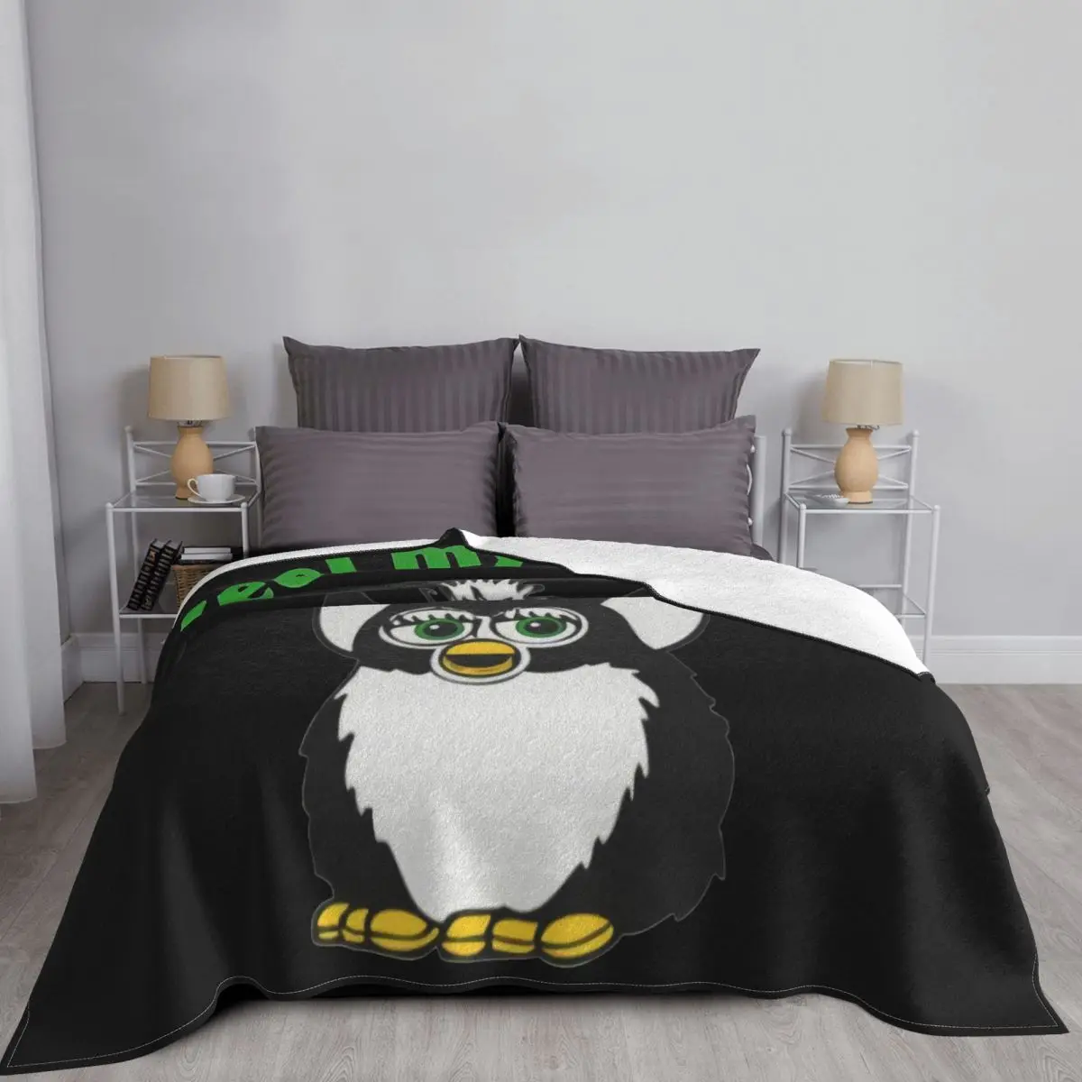 Feel My Furby 2021 Pop Promotion Vacation More Colors Top Male Personality Interested Pictures Flannel Blanket | Дом и сад
