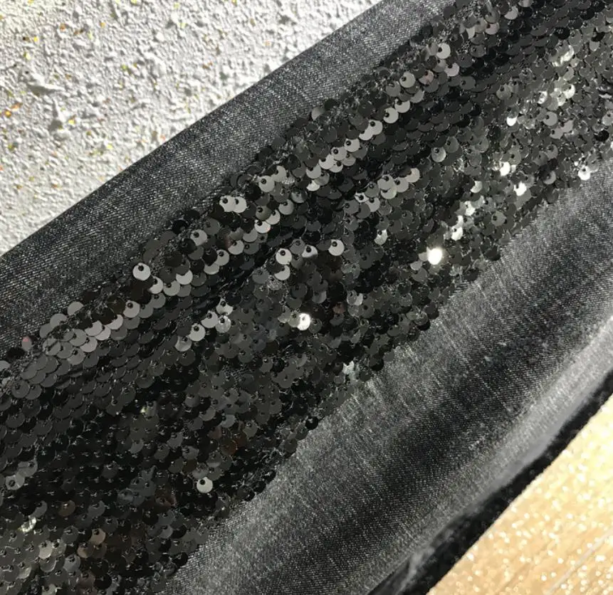 Женские джинсы с блестками повседневные свободные штаны-шаровары эластичной