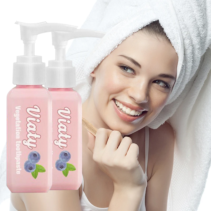 

Press Toothpaste Blueberry Flavor Cleaning Hygiene Stain Removal Fight Bleeding Gums Baking Tooth Oral Press Type Toothbrush