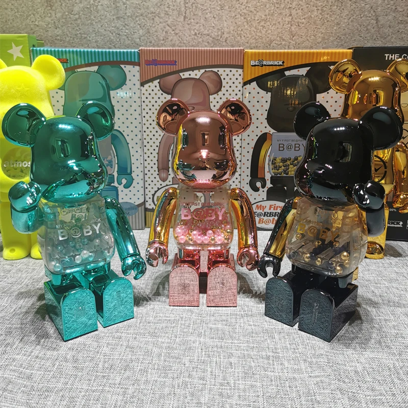 Детские игрушки Подарки 28 см Bearbricklys фигурки Мультяшные блоки и изображением