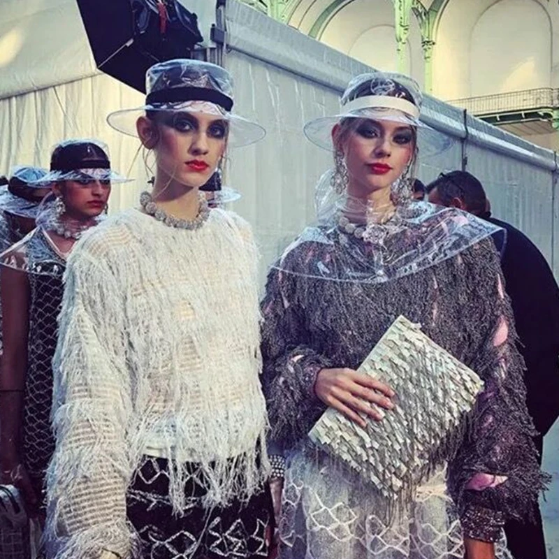 Шляпа Женская непромокаемая из мягкого пластика элегантный головной убор с