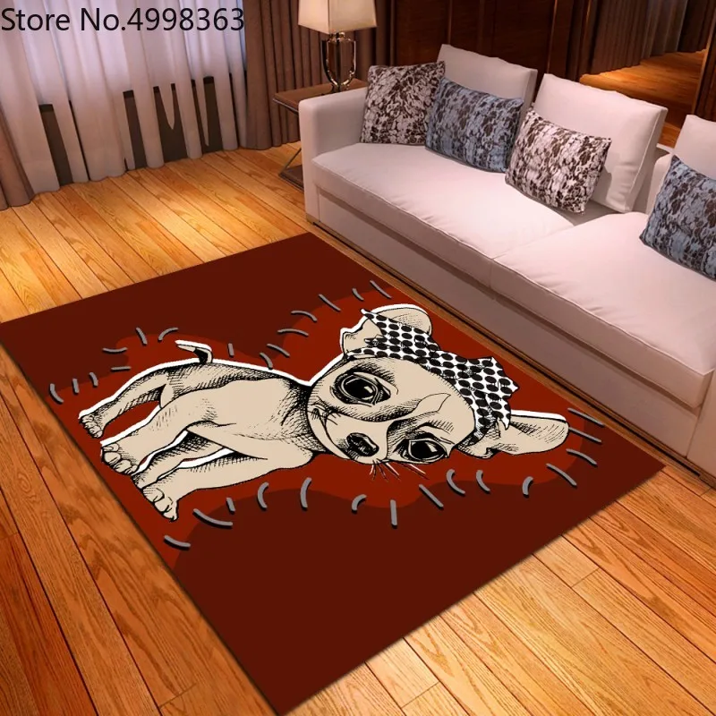 Custom Cute Dog Indoor Outdoor Door Mats Нескользящие прочные моющиеся коврики для ванной кухни