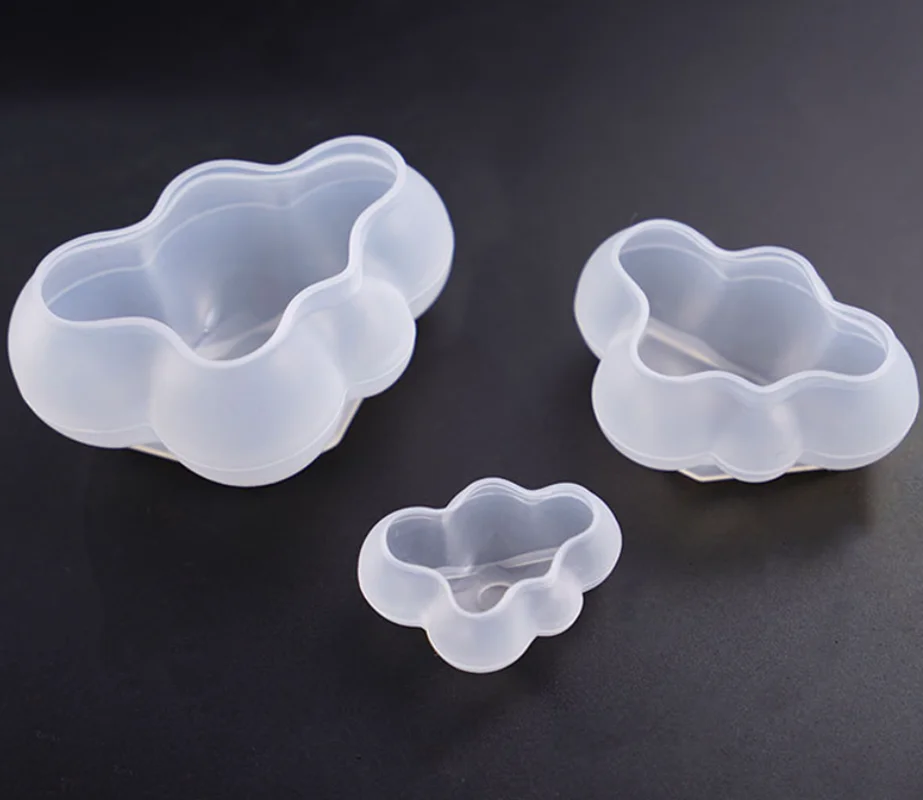 

Epoxy Resin Candle Mold Craft Souvenir 3D Cute Cloud Set Up Ornaments DIY Silicone Decorative Accessory