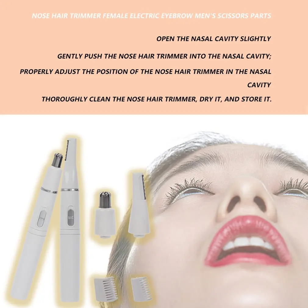 

Nose Hair Trimmer Female Electric Eyebrow Men's Scissors