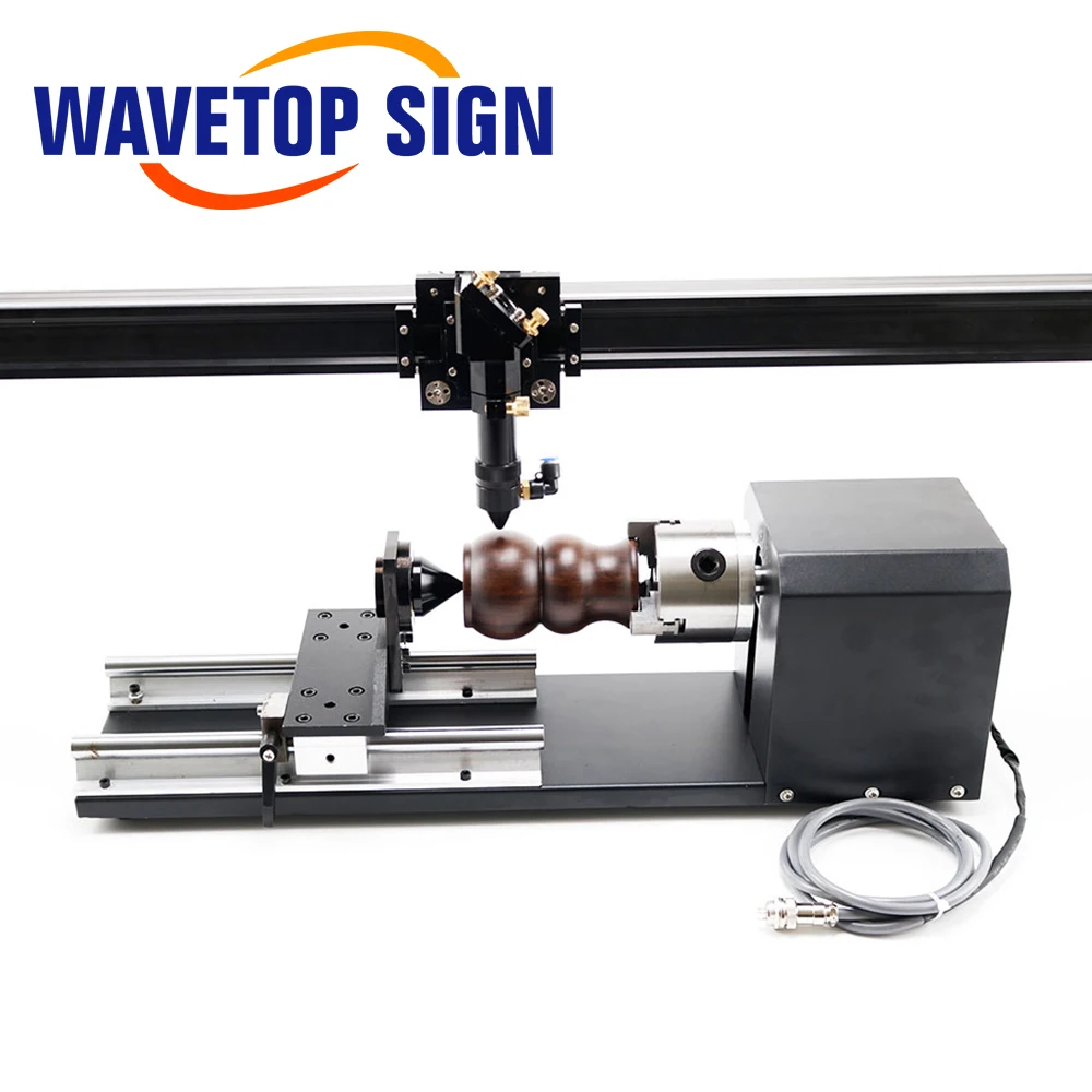 WaveTopSign Rotary Attachment with Chucks 2Phase 3Phase Stepper Motor Rotary Worktable for Co2 Laser Engraving Cutting Machine enlarge