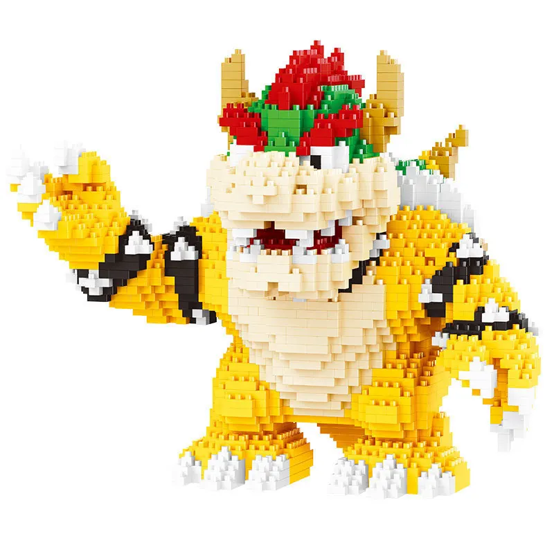 2200 шт. 21822 и т. Д. Мультяшная фигурка Koopa King аниме алмаз здания конструктор Сделай Сам игрушки для детей Подарки Brinquedos детей