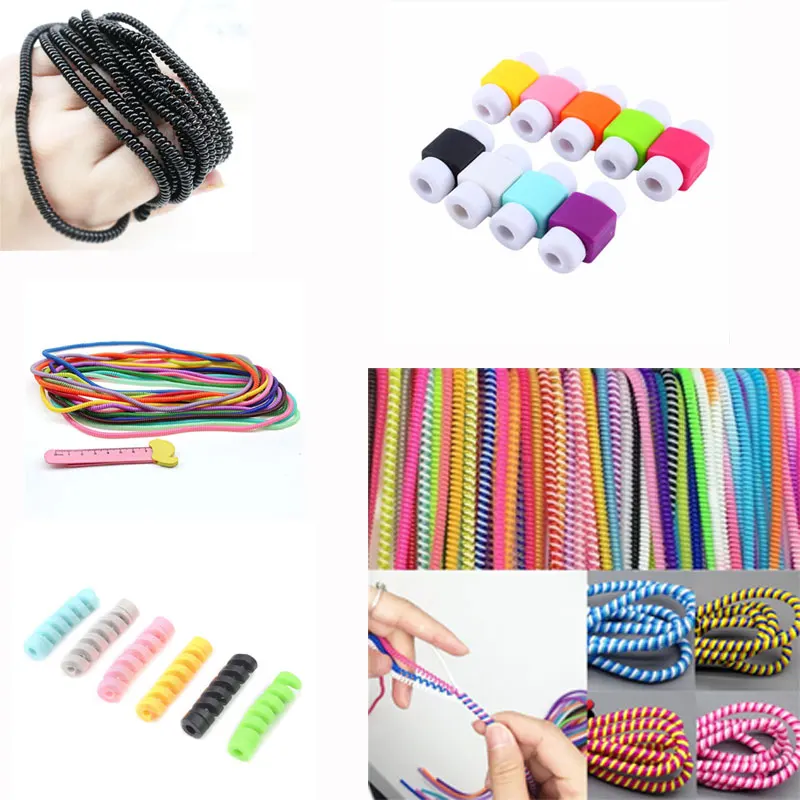 

Cable Protector Desk Set Earphone Cable Organizer Wire Data Line Holder Winder Wrap Cord Desk Accessories Papeleria