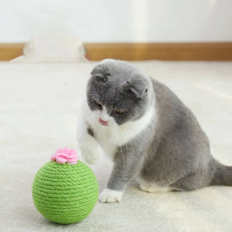 

2PCS Cat Scratcher Toy, Cats Scratching Ball Motion Kitten Toys Natural Sisal Rope Scratching Post with Catnip & Bell