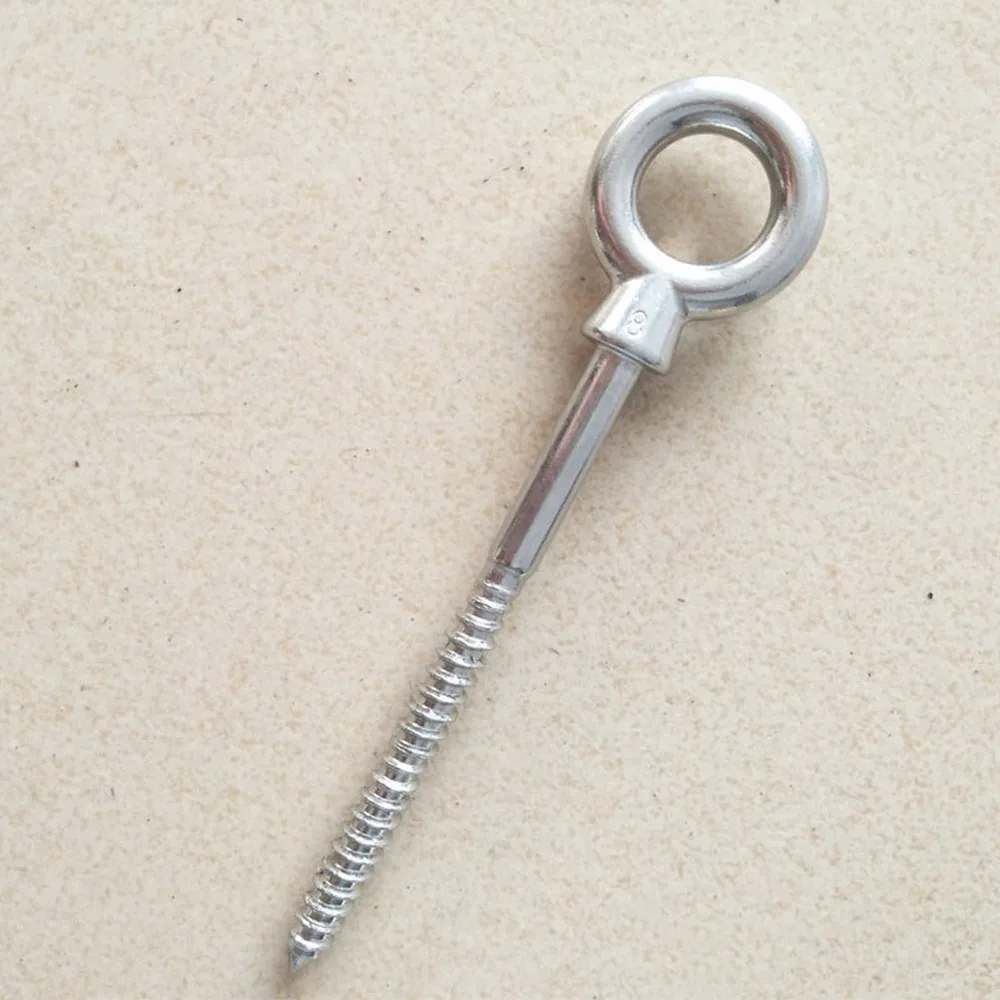 

4pcs Stainless steel Eye Hooks Screw Eyes for Fixing Swing Hammock Boxing Bag