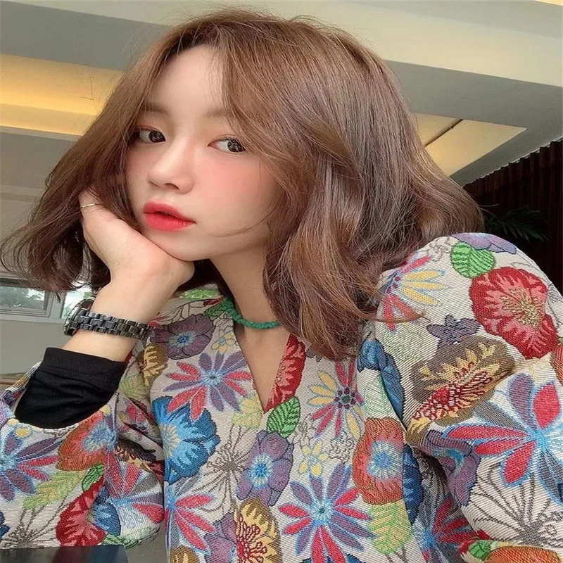 

2020 New Arrival Vintage Sweet Floral Print Coat for Ladies Elegant Design Korean Style Short All-match Coat Women's Clothing