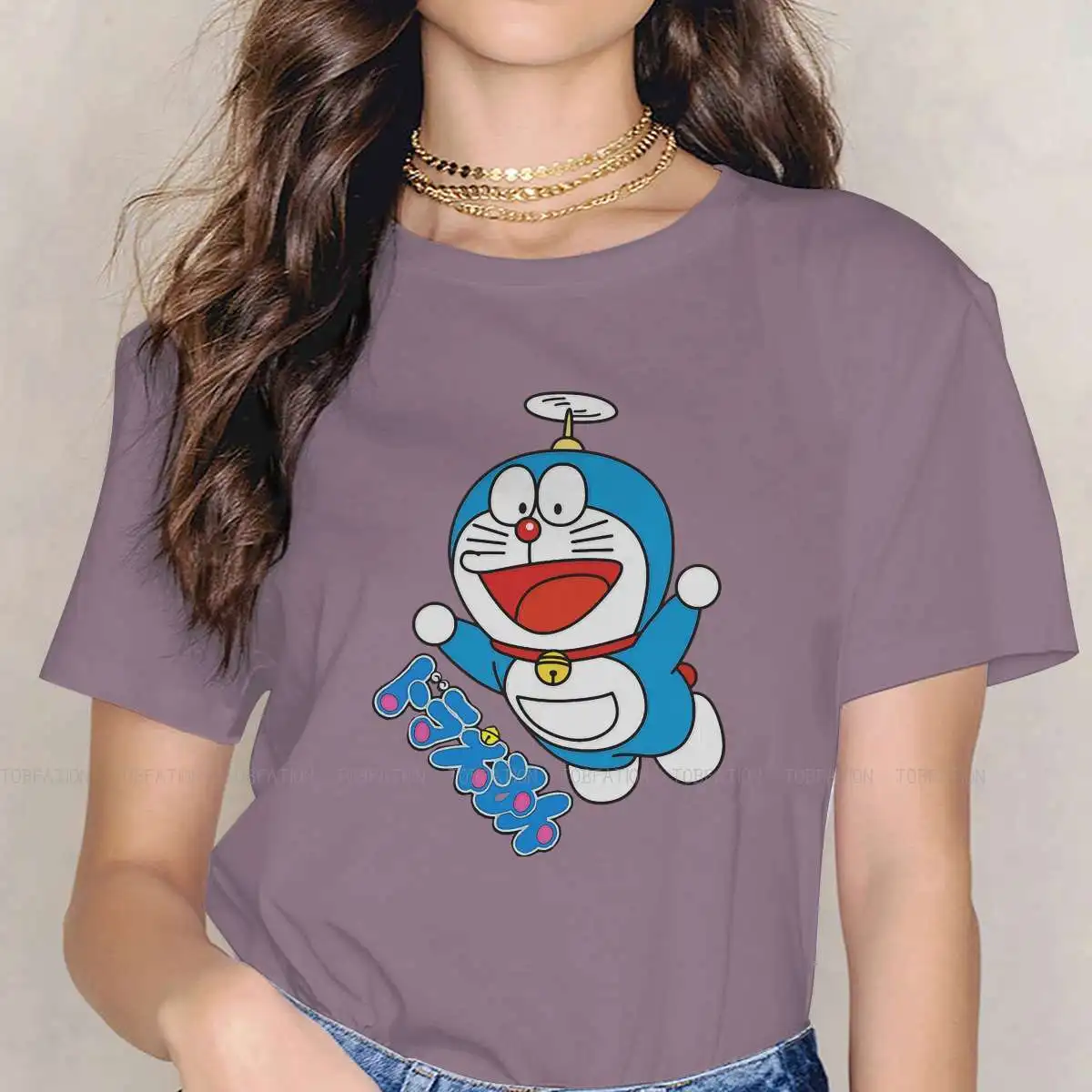 

Футболка Doraemon с котом из мультфильма манга для женщин и девушек, 5XL, летние свитшоты в стиле ретро с юмором, футболка, новинка, пушистый