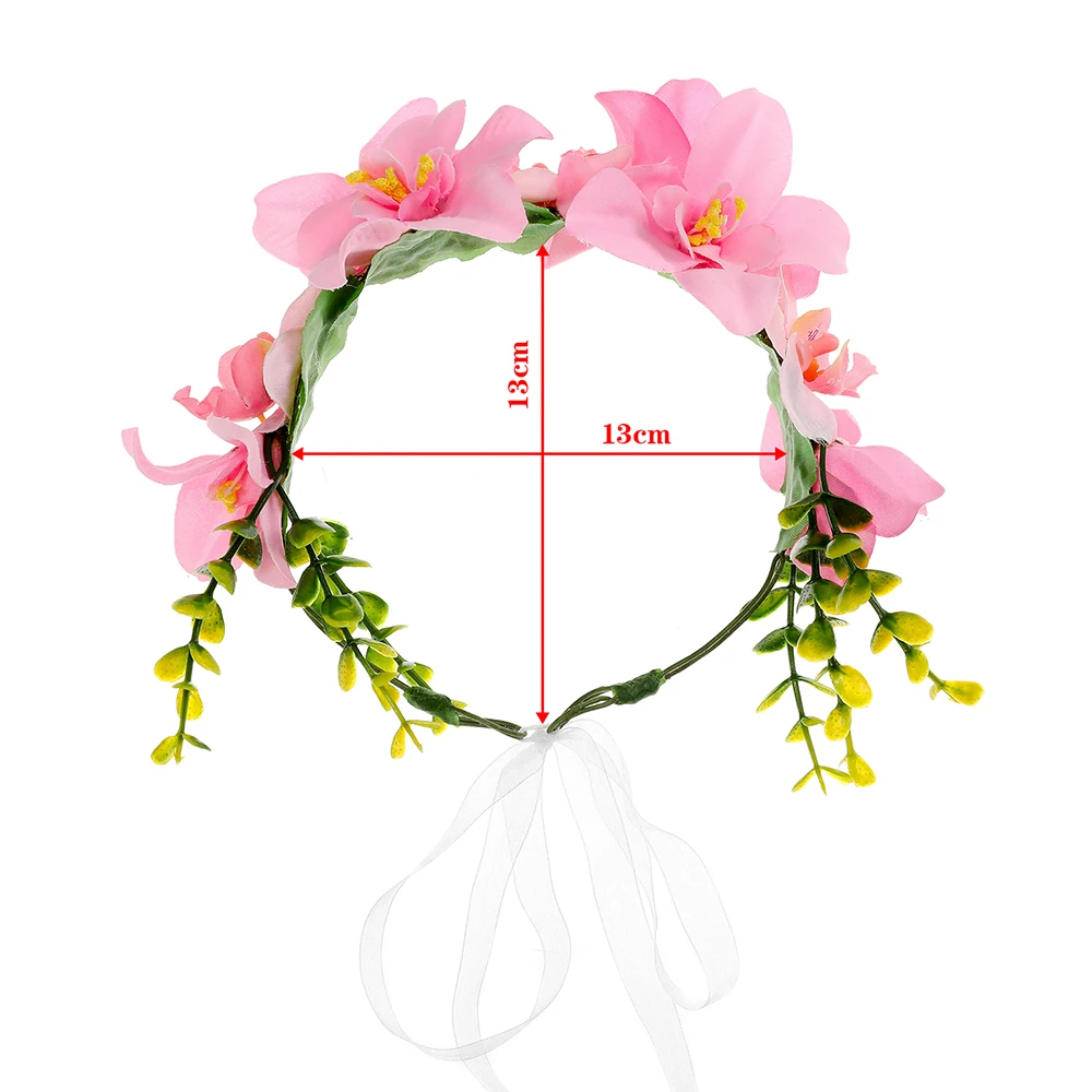 

Haimeikang 2021 New Floral Wreath Flower Crown Headband Wedding Floral Hair Accessory Hairband Wreath Headwear