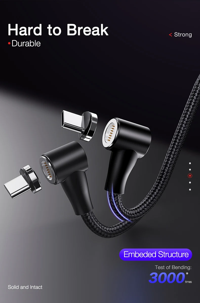 Cafele Быстрый Магнитный зарядный кабель Micro usb type C кабель для iPhone QC3.0 новейший L Тип Магнит зарядное устройство Шнур адаптер для проводов