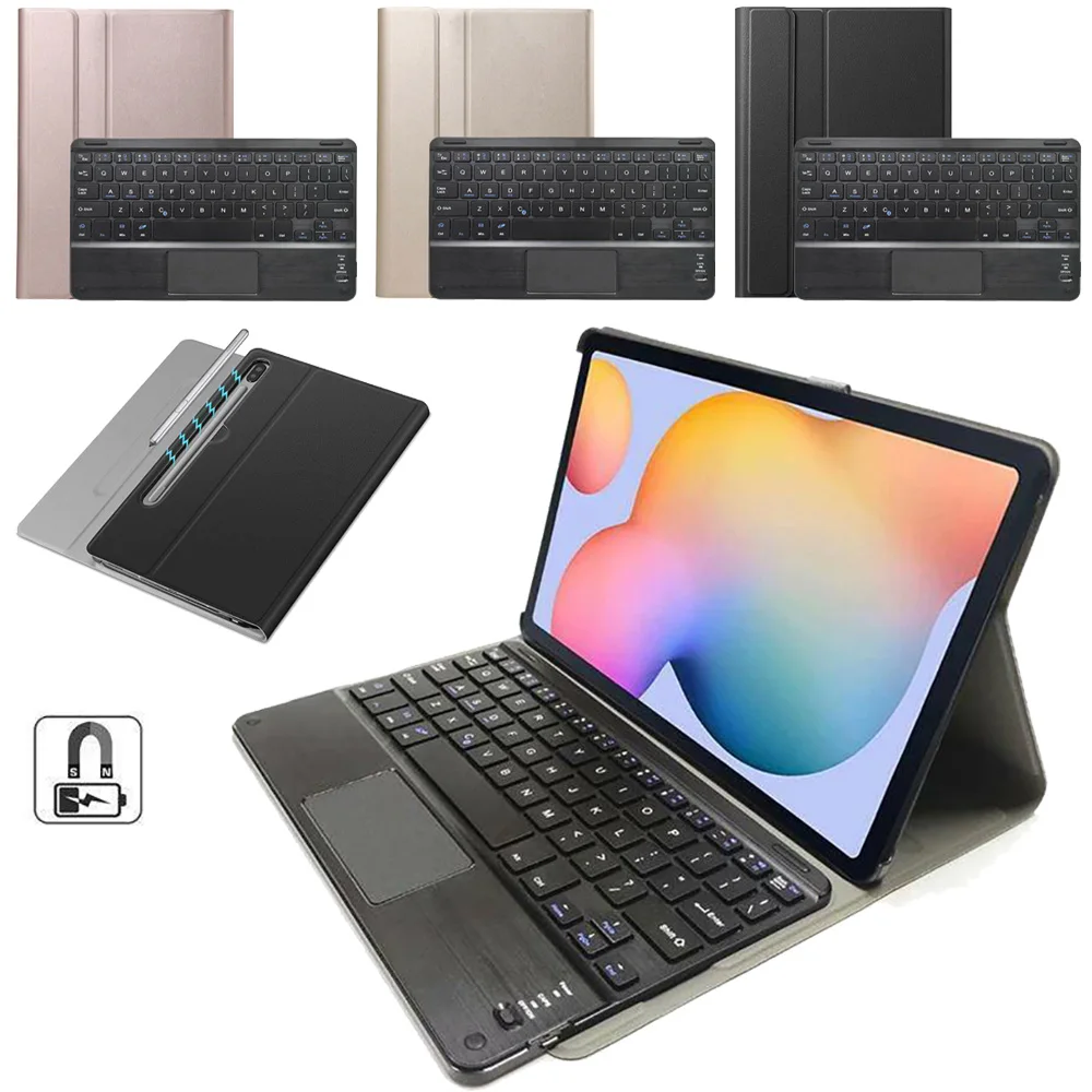

Keyboard Case for Samsung Galaxy Tab S7 11 2020 Funda T870 T875 PU Leather Stand Case Cover Touchpad Bluetooth Keyboard Cover