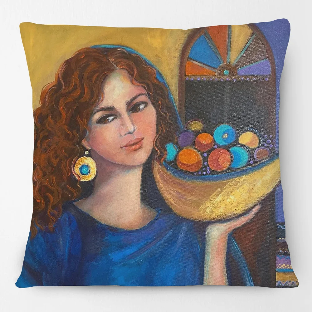 Масляная живопись арабская женщина красота искусственные обложки Ближний