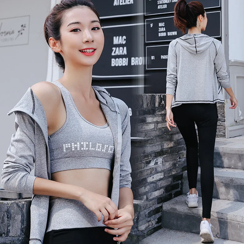 Женский спортивный костюм для йоги 5 шт. в комплекте дышащая Спортивная одежда