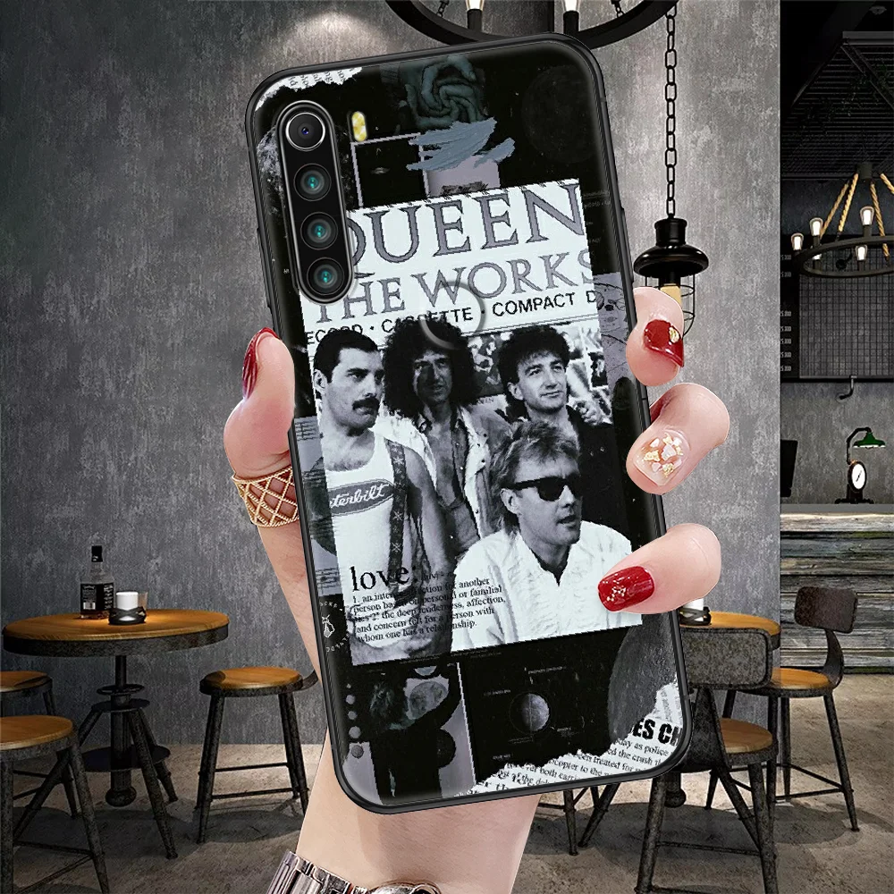 Freddie Mercury Queen band чехол для телефона Xiaomi Redmi Note 7 8 9 10 7A 8T 9A 9T 9S 10S Pro черный красивый