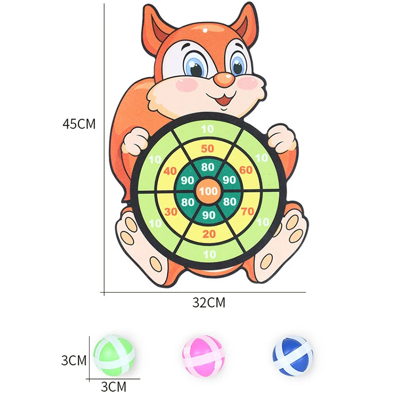 

Children's Sticky Ball Sports Toy Cartoon Sticky Ball Dart Board Dart Target Shooting Throwing Toy Kid Fun Game Gift