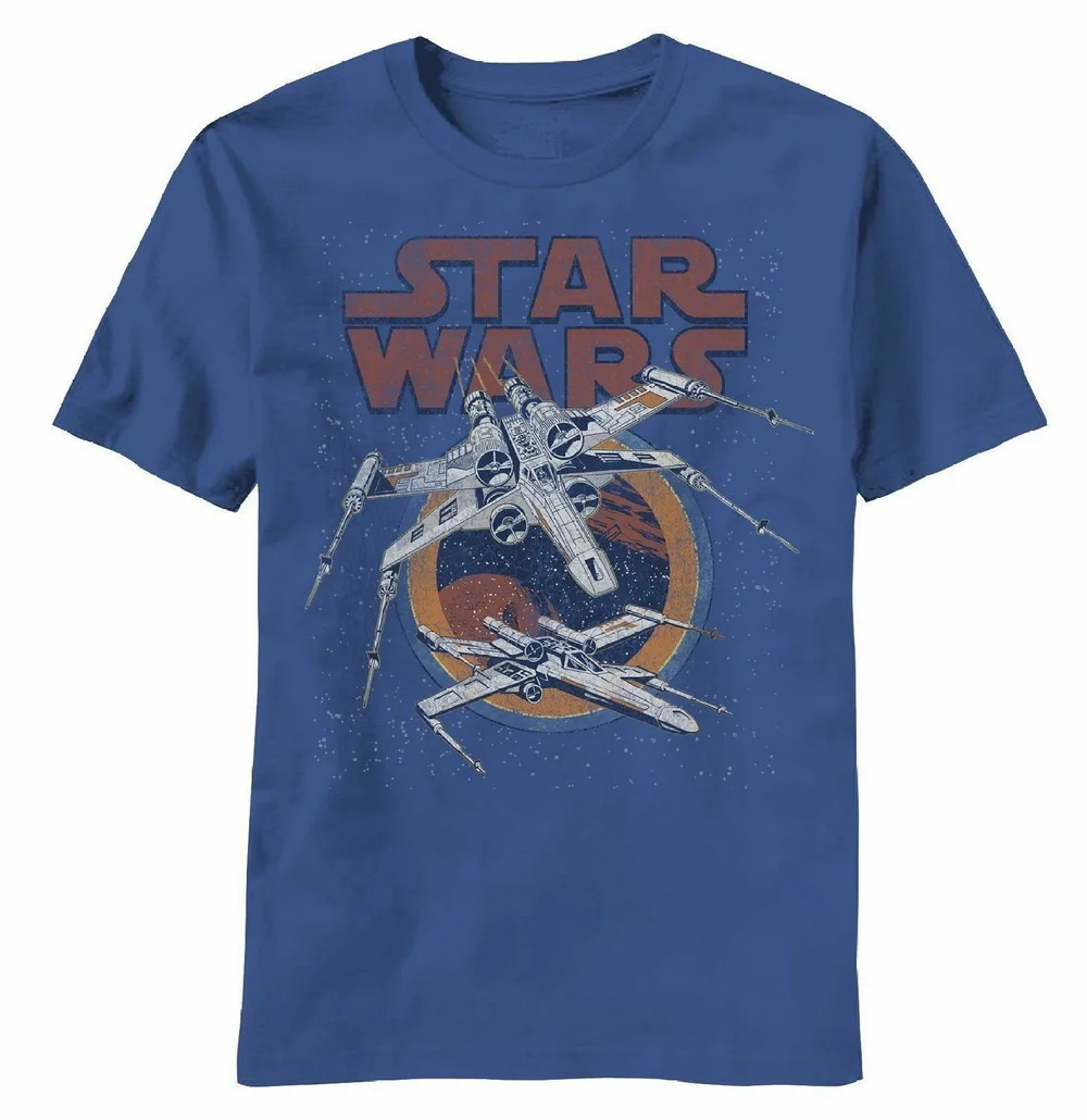 Звездные войны X Wing fightors MY SQUADRON Винтажный стиль взрослая футболка S 2XL хлопковая