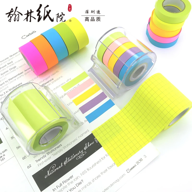 

Креативные наклейки Post It Notes, полноразмерные Прочные Рулонные катушки, сетчатая бумага, милые аксессуары, белые прозрачные наклейки