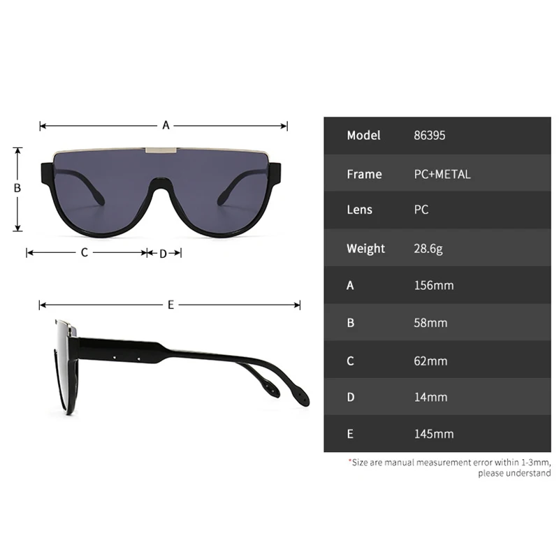 

New Fashion Black Pilot Sunglasses Ladies Vintage Design Sunglasses Women 2021 Luxury Brand Oversized Eyewear UV400