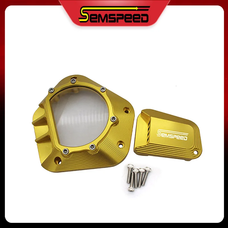 

For YAMAHA Aerox NVX 155 150 125 2021 SEMSPEED aerox Engine Cover Crankcase CNC Motorcycle Transparent Engine Stator Guard