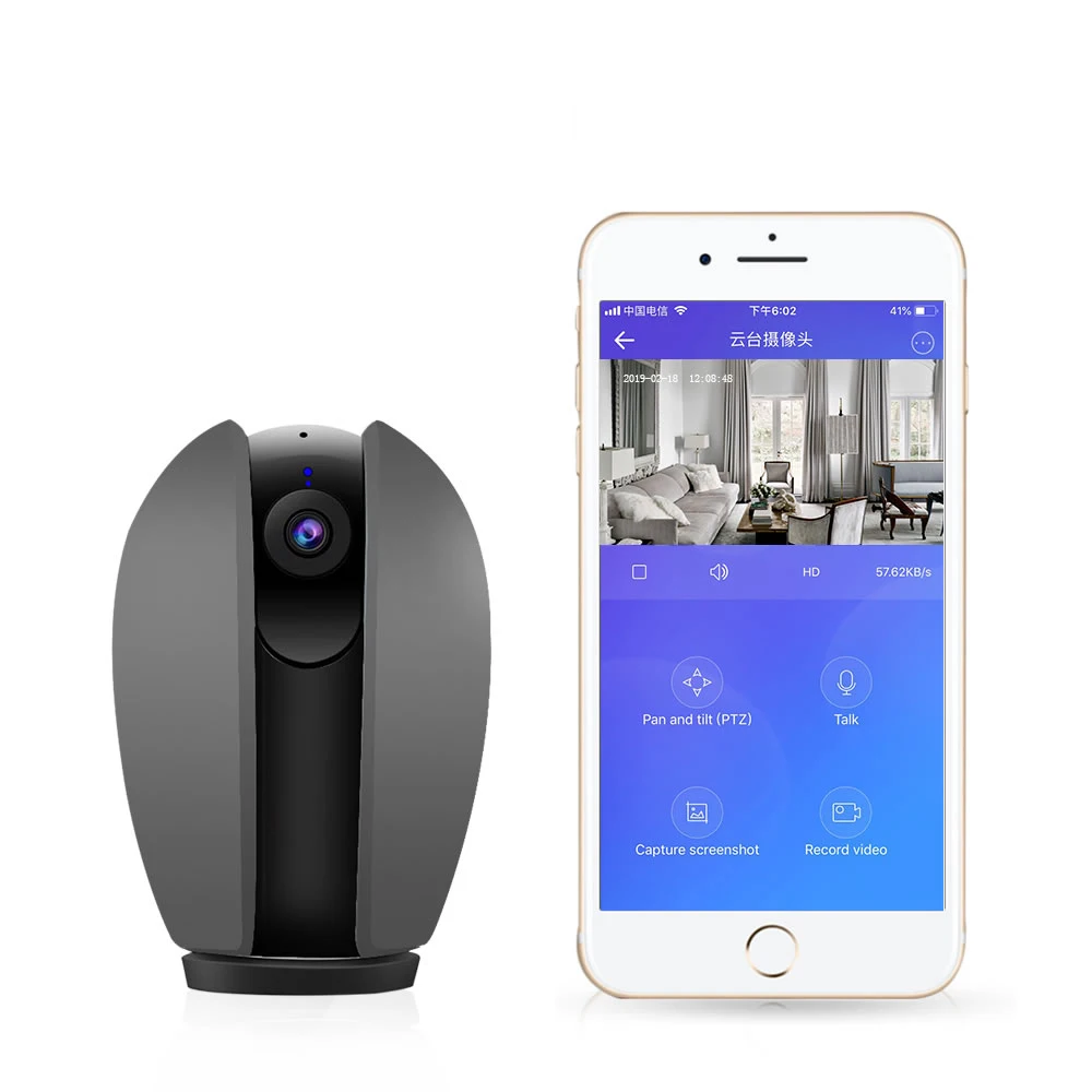 Wifi камера 360 градусов 1080P панорама вид двухстороннее аудио Обнаружение движения с