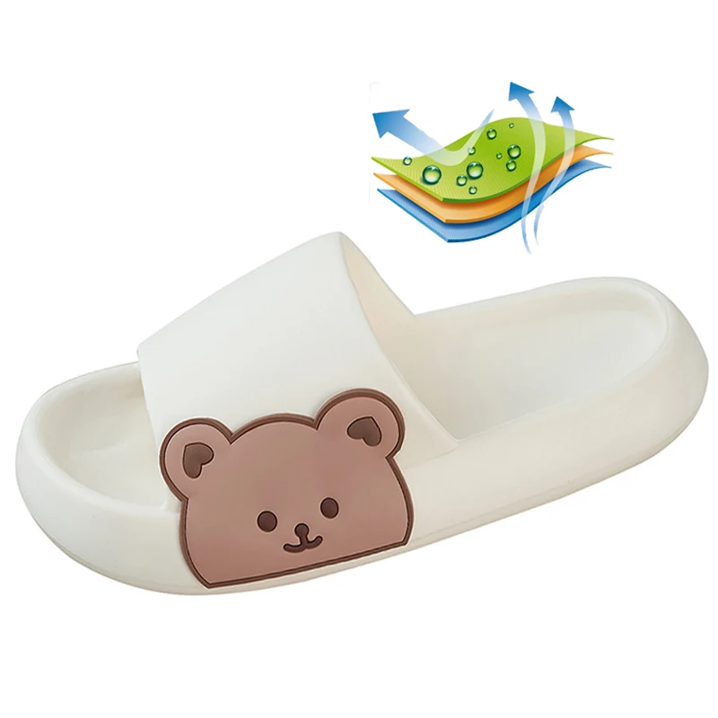 

Women's New Summer Cute Bear EVA Slippers,Cartoon Non-Slip Soft Beach Slippers Outdoor Indoor Home EVA Ladies Sandals