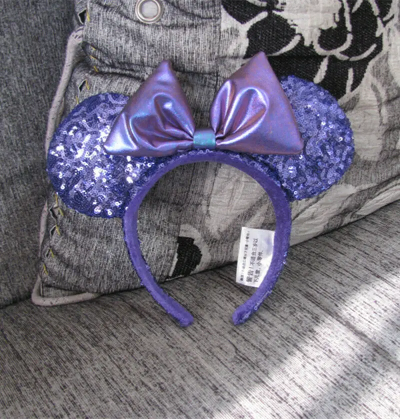 

Повязка на голову с ушками и блестками