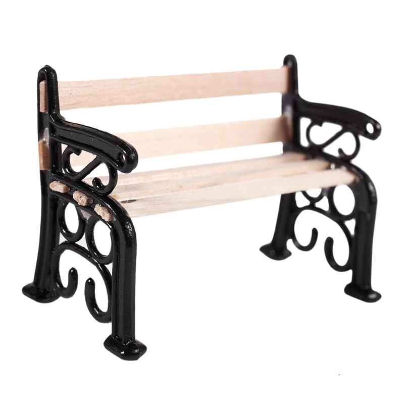 Миниатюрная кукольная мебель скамейка 1/24 кукольный домик Миниатюрный Сад Патио