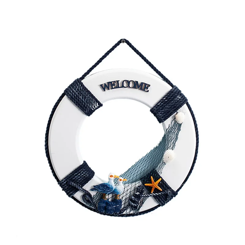 30 см Деревянный Поплавок в средиземноморском стиле плавающее кольцо настенная