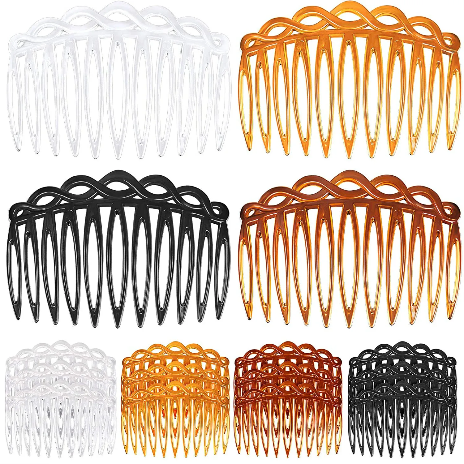 

Retro Plastic Tortoise Hair Side Combs Claw Hairpins French Hair Comb Straight Teeth Hair Clip Comb Bridal Wedding Veil Comb